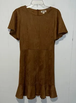 Fashion on Earth Brown Faux Suede Mini Dress 0315264 thumbnail 1