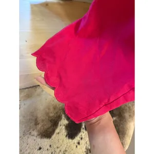 REFORMATION Hot Pink Linen‎ Scalloped Matching Set Liam Pants Overland top Sz 4 thumbnail 4