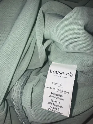 NEW House of Cb Naima Hand Beaded Corset Jade Green Gown Sz S thumbnail 10