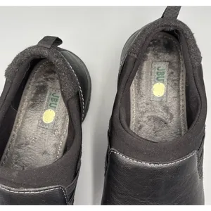 JBU Endeavor Shoes Womens Size 7 Black Leather Slip on Loafer Comfort Basic Clog thumbnail 3