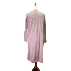 NWT Three Bird Nest Mocha Long Duster Cardigan Size Large 100% Cotton Open Front thumbnail 6