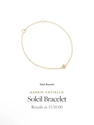 Revolve x MARRIN COSTELLO Soleil Bracelet White Topaz, Sterling Silver/ 14k Gold thumbnail 4