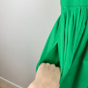 J.Crew One Shoulder Midi Dress A Line Ruffle Pockets Kelly Green US 00 NWT thumbnail 10
