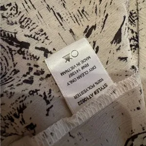 ASTR The Label Cream & Black Animal Print High Low‎ Shear Tunic Top Size S thumbnail 6
