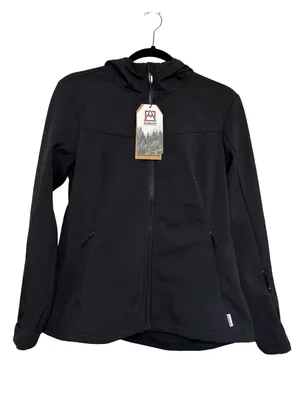 NEW Avalanche Women's Fleece Lined Hoodie Soft Shell Jacket in Black - Size M thumbnail 3