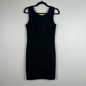 Betsey Johnson scuba Sheath Crepe‎ Dress Cross Back Sz 8 thumbnail 4