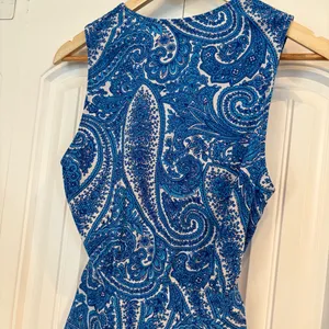 Show Me Your Mumu Blue And‎ White Paisley Romper Size XS thumbnail 7