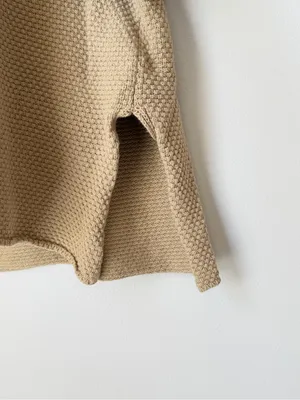 The Native One Textured Henley Tan Sweater with Buttons Size Large thumbnail 3