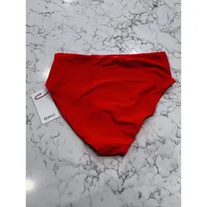 NWT Quince Sunset Orange Italian High-Rise Bikini Bottom Size Small thumbnail 4