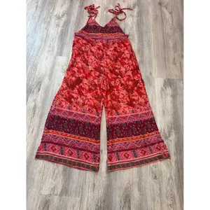 Free people Cabbage Rose Jumpsuit Size XS Boho Oversized Woemn's Pink Orange thumbnail 3