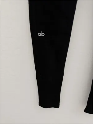 ALO High-Waist Alosoft Lounge Legging in Black Size L thumbnail 10