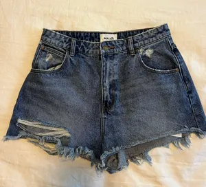 Rolla’s Dusters Medium Wash High Rise Distressed Denim Shorts thumbnail 3