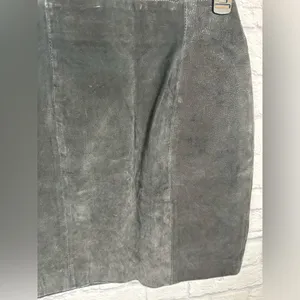 Vintage Wilsons Suede Leather Black Mini Skirt Women’s size 4‎ thumbnail 3
