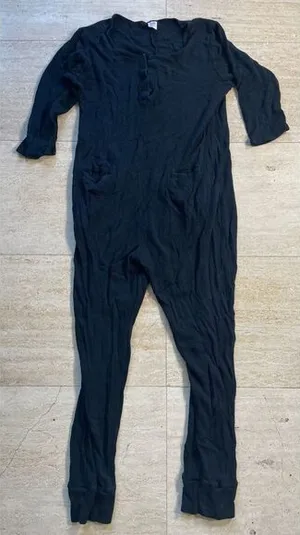 Smash + Tess Black Ribbed Long Sleeve Romper Jumpsuit Loungewear‎ thumbnail 1