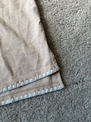 Tuckernuck sandstone Pique Holmes Boyfriend Polo beige short sleeve size small thumbnail 6