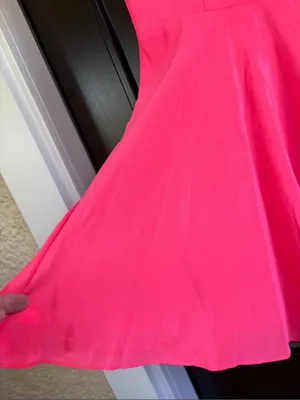 EUC Amanda Uprichard Silk Tate Dress Fluro Pink Size XS thumbnail 8
