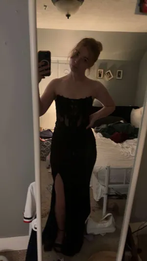 Formal Black Windsor Dress with Slit thumbnail 3