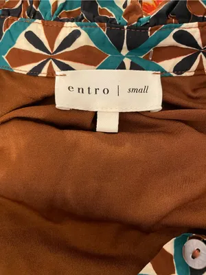 NWOT Entro Geo Melody Tile-Print V-Neck Maxi Dress Small thumbnail 6