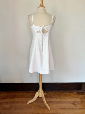 Solid White Lilly Pulitzer Crochet Bow Back Summer Dress thumbnail 4