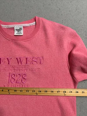 Pacific & Co. size medium pullover sweater Key West Florida coral salmon color thumbnail 7