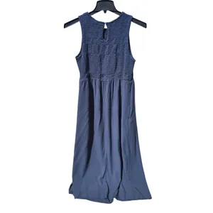 Isabel by Ingrid &‎ Isabel Navy Blue Smocked Cutout Maternity Midi Dress XL thumbnail 5