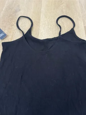 Abercrombie & Fitch Black Ribbed Mini Slip Dress thumbnail 7
