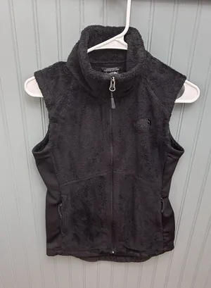 The North Face Womens Osito Size Small Full Zip Black Fleece Stretch Vest Jacket thumbnail 1