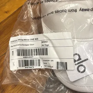 ALO Yoga White Bucket Hat with Black Logo thumbnail 2