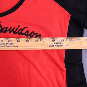 Harley-Davidson Graphic Long Sleeve Top Womens 1W Red Black Tribal Biker Y2K thumbnail 7