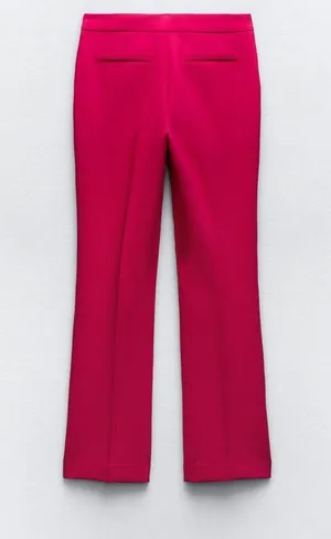 ZARA Barbie Pink Tailored Pants thumbnail 3