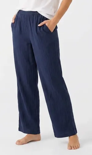 Kindred Bravely Navy Blue Viscose Spandex Lounge Pajama Pants Large L thumbnail 1