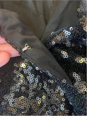 Forever 21 Black Sequin Crop Top Size XS thumbnail 5