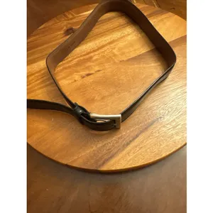 IZOD Black & Brown SILVER BUCKLE BELT Women's Size 36 thumbnail 8
