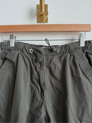 Avec Les Filles Olive Green Drawcord Cargo Pants Women's Small 100% Cotton thumbnail 3
