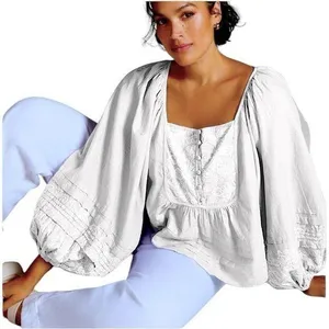 Anthropologie Shirt Women SIZE XXS White Romantic Babydoll Embroidered Victorian thumbnail 2