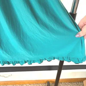 Y2K Babydoll Teal Mini Slip Dress Lolita Bows Ruffle Lingerie Kawaii Large thumbnail 5
