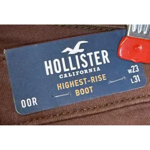 Hollister Women's Pants Highest-Rise Bootcut Leg Split Side Hem Brown‎ 23x31 NWT thumbnail 6