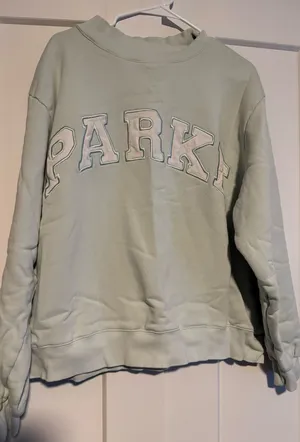 PARKE Seafoam Green Mockneck Sweatshirt Heritage Size L/XL thumbnail 1