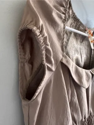 Maeve‎ Peter Pan Collar Taupe Shift Dress Size 4 Anthropologie thumbnail 5
