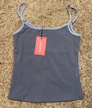New Edikted size xs grey and blue tank top thumbnail 1