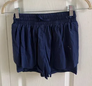 Shein Flowy Shorts Navy  thumbnail 1