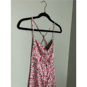 Kittenish Sweetheart Slip Cinched Midi Slide Slit Dress Ditsy Floral Size XS thumbnail 4
