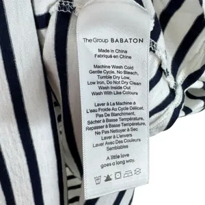 The‎ Group By Babaton Black White Striped Cotton Modal Short Sleeve T-Shirt Sz M thumbnail 7