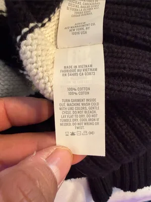 Aerie Black White Striped Crewneck Sweater chunky oversized xs pullover cotton thumbnail 7