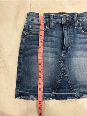 Joe's Jeans Denim Skirt Frayed‎ Mini Skirt Women's Size 25 thumbnail 2