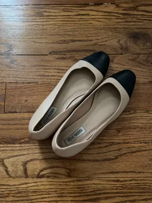 Steve Madden Ballet Flats Black Tan thumbnail 2
