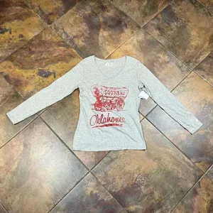 New Russell OU Oklahoma University Sooner Long Sleeve T Shirt Large thumbnail 5