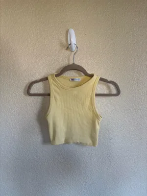 Yellow Zara Crop Top thumbnail 2