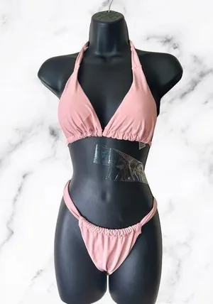 Pink two piece swimsuit thumbnail 1