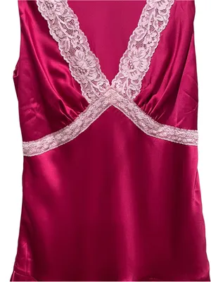 ASOS Design Satin Flippy Mini Dress Pink Lace Trim Sleeveless Women’s Size 6 thumbnail 6